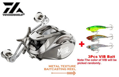 VX metāla makšķerēšanas spole viegla 225 g keramikas eksporta 5+1 tērauda lodīšu gultnis 6,3:1 ātrgaitas ēsmas liešanas spole Sālsūdens māneklis