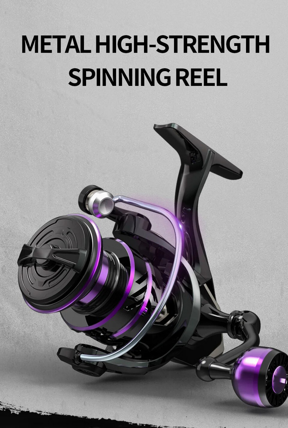 LINNHUE Spinning Baitcaster Spinning Reel With Metal EVA Grip, Max