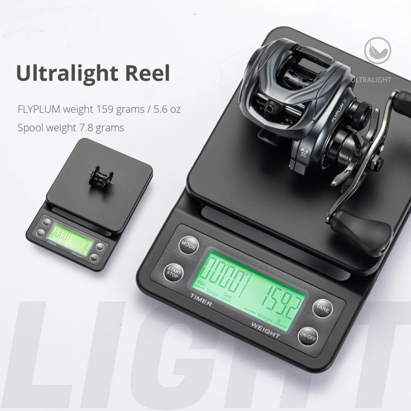 SOLOKING FLYPLUM R2 Καρούλι Baitcasting 6+1BB 158 γραμμάρια Καρούλι ψαρέματος 5KG Drag 8,1 Gear Ratio Drag Clicker Sound Καρούλι Baitcaster