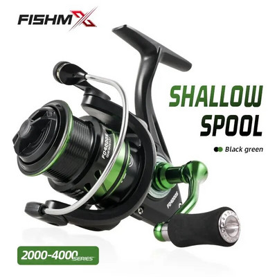 Fishmx Fishing Reel 2000-4000 Spinning Reel Metal Handle Grip Sapre Deep Shallow Spool Max Drag 8KG Reel Fishing Accessories