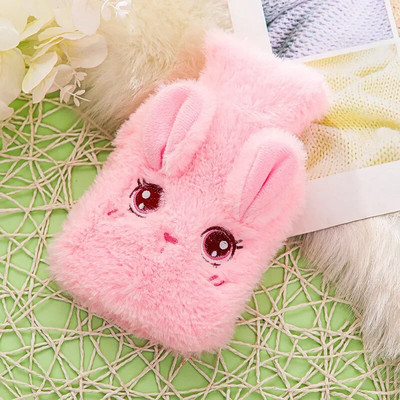 Νέο βελούδινο μπουκάλι ζεστού νερού Rabbit Po Μίνι μπουκάλια ζεστού νερού Φορητές τσάντες ζεστού νερού για κορίτσια με πόδια τσέπης