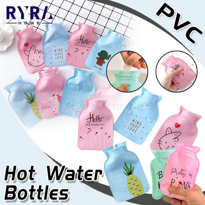 Drăguță sticlă de apă caldă încălzitor de mâini sticlă pentru apă sac termic portabil cu apă caldă, umplere cu apă, pungă cu apă caldă, produs de încălzire