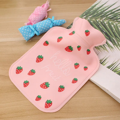 Animacinių filmų karšto vandens butelio vaisių versija, mažo gėlo vandens įpurškimo sprogimui atsparus mini nešiojamasis karšto vandens maišelis vaikams