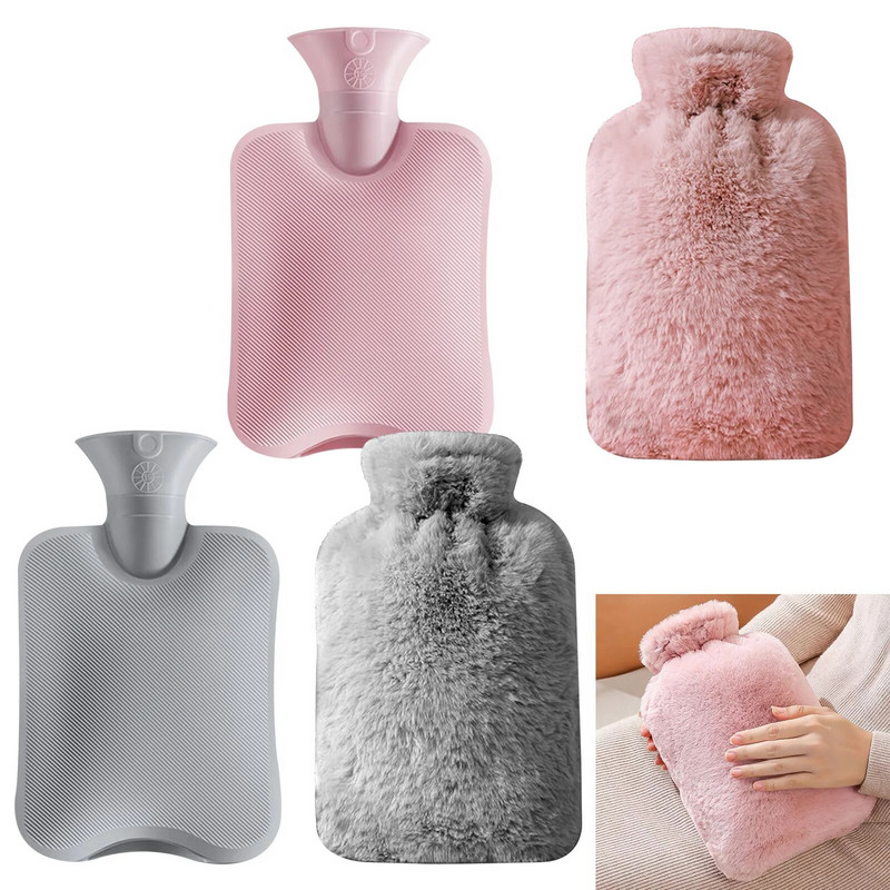 1000/2000 ml suur kuumaveekott koos kaanega grillide jaoks Talvine kätesoojendaja Plahvatuskindel korduvkasutatav kannukott kuuma vee jaoks