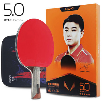 Хилка за тенис на маса Loki RXTON R-Series 5/6/7 Star Carbon Balance Offensive Ping Pong Racket Професионална куха дръжка