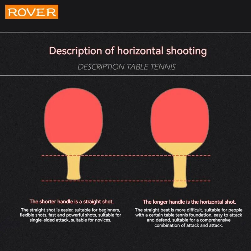 Ρακέτα πινγκ πονγκ 2 τεμ. Πινγκ πονγκ για αρχάριους 3 αστέρων Σετ προπόνησης Pimples-in Οριζόντια ρακέτα Λαστιχένια νυχτερίδα λεπίδας υψηλής ποιότητας