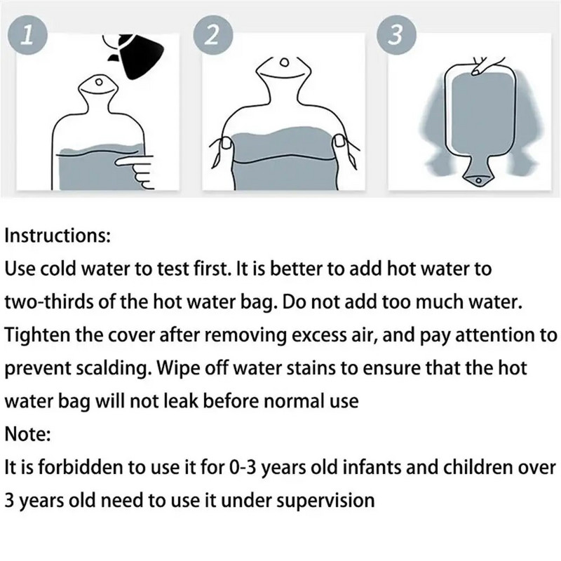 250/500/750ml Karstā ūdens pudele plīša multene Kawaii Bear Kat Trusis Dzīvnieku raksts Biezs karstā ūdens maisiņš Rokas Pēdas Ziemas Silts