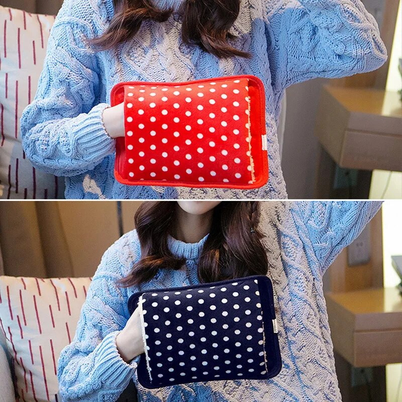 Dot karstā ūdens maisa uzlāde elektriskais ziemas roku sildītājs karstā ūdens pudele ar roku uzlādējams samta karstā ūdens maisiņš ar ES kontaktdakšu