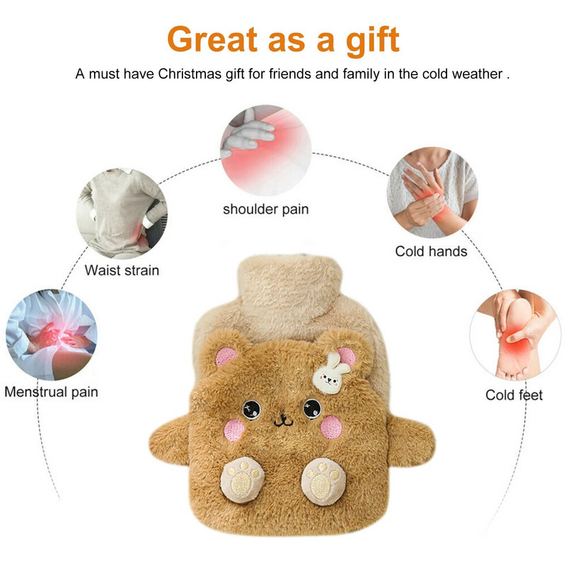 Armas kuumaveepudelikott 400 ml multikas plüüs küülikukujuline kätesoojendaja soojapakk Soe kõht Instant Hot Pack kätesoe kott