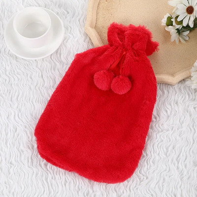 Iarnă blană artificială Husa din pânză pentru sticla de apă caldă Cauciuc caldă Copii 2 litri Încălzitor de mâini pentru picioare Husă solidă de uz casnic pentru sac de apă