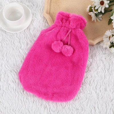 Iarnă blană artificială Husa din pânză pentru sticla de apă caldă Cauciuc caldă Copii 2 litri Încălzitor de mâini pentru picioare Husă solidă de uz casnic pentru sac de apă