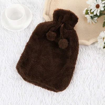 Iarnă blană artificială Husa din pânză pentru sticla de apă caldă Cauciuc caldă Copii 2 litri Încălzitor de mâini pentru picioare Husă solidă de uz casnic pentru sac de apă