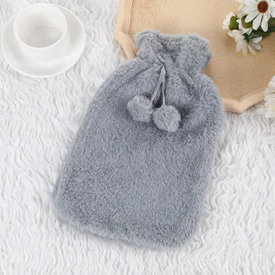 Iarnă blană artificială Husa din pânză pentru sticla de apă caldă Cauciuc caldă Copii 2 litri Încălzitor de mâini pentru picioare Husă solidă de uz casnic pentru sac de apă