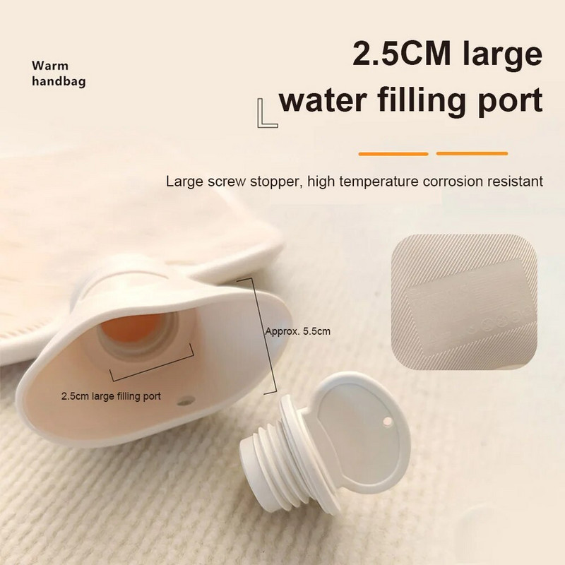 1000-2000 ml siltā ūdens maisiņš ar ūdeni piepildošs karstā ūdens maisiņš sievietēm vēderā, plaukstām kājām, kas uztur siltas rokas Karstā ūdens pudele meitenei