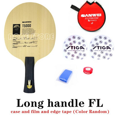 Λεπίδα επιτραπέζιας αντισφαίρισης SANWEI T5000 CARBON (5+2 εξωτερικά ανθρακικά) T-5000 Γνήσιο κουπί SANWEI Ping Pong Bat