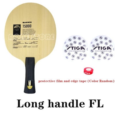 Λεπίδα επιτραπέζιας αντισφαίρισης SANWEI T5000 CARBON (5+2 εξωτερικά ανθρακικά) T-5000 Γνήσιο κουπί SANWEI Ping Pong Bat