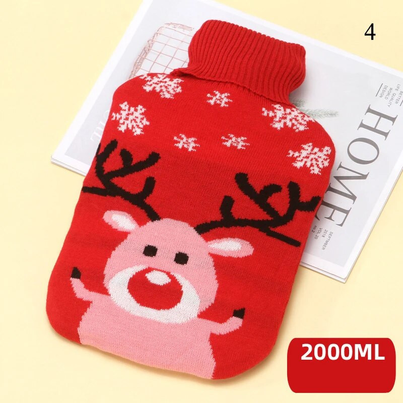 1PC 2000ML Karstā ūdens maisa vāciņš Silts rokassomas audums Silts rokas maisiņš Pretpiedeguma adatas Web Cover Silts Bez karstā ūdens pudelēm