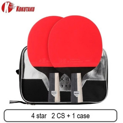 KOKUTAKU ITTF Professional 4/5/6 Star Ping Pong Racheta Carbon Racheta Tenis de Masa Set Bat Paddle Set Cosuri In Cauciuc Cu Sac