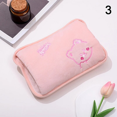 Roku sildītājs Siltuma komplekts Jauki uzlādējams elektriskais karstā ūdens maiss, truša kažokādas atkārtoti lietojams karstā ūdens pudeles roku sildītājs