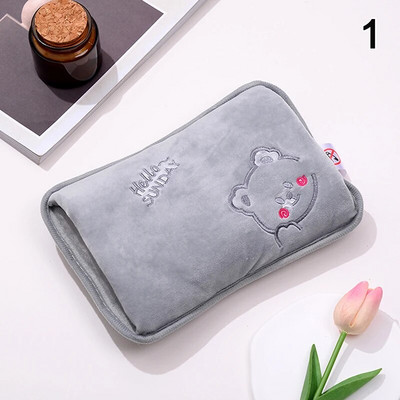 Roku sildītājs Siltuma komplekts Jauki uzlādējams elektriskais karstā ūdens maiss, truša kažokādas atkārtoti lietojams karstā ūdens pudeles roku sildītājs