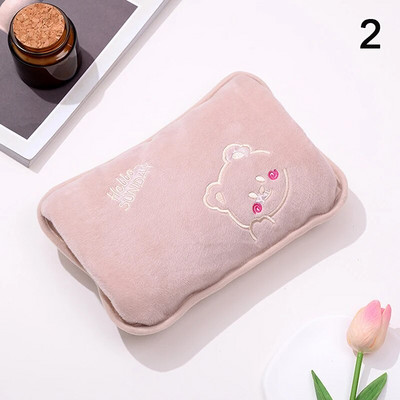 Roku sildītājs Siltuma komplekts Jauki uzlādējams elektriskais karstā ūdens maiss, truša kažokādas atkārtoti lietojams karstā ūdens pudeles roku sildītājs