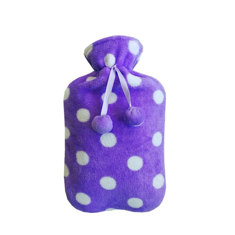 2 L multfilmas karstā ūdens pudeles vāciņš, dabīgā kaučuka pūkains vāks mākslīgās kažokādas silta ziema, liela izmēra pompoms ziemas piederumi