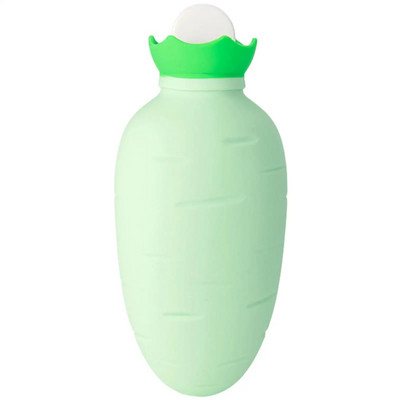 330 ml silicon încălzire cuptor cu microunde pungă de iarnă cu apă caldă drăguț de desene animate în formă de morcov compresă caldă rece pachet apă caldă burtă caldă