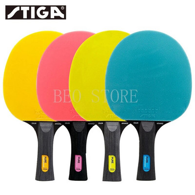 Rachete STIGA, pur colorate, coșuri din cauciuc, profesionale originale Stiga, rachete de tenis de masă, bâtă de ping-pong