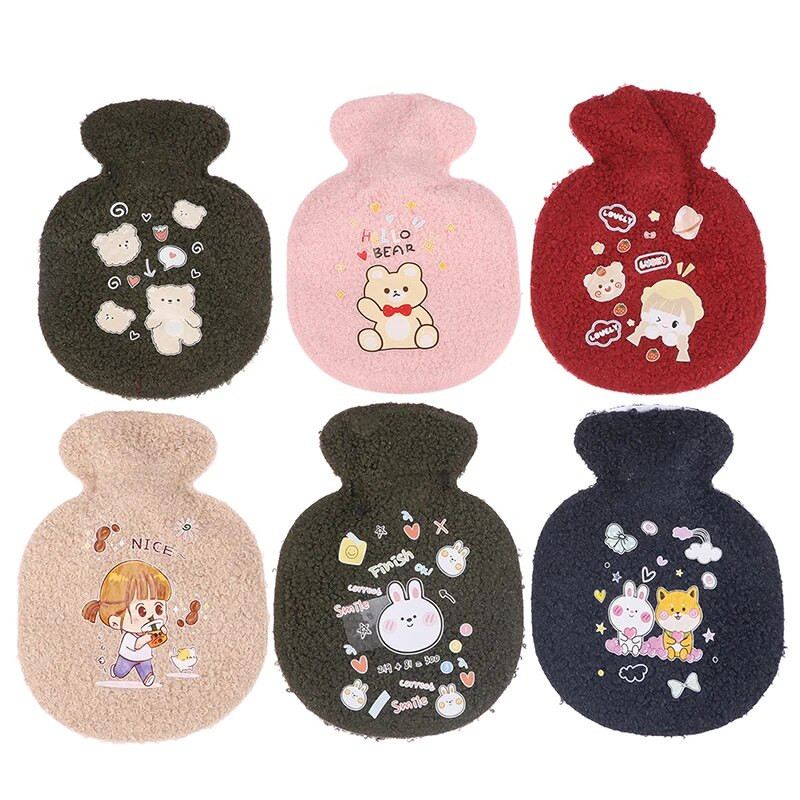 1Gb Jauka multfilma Roku Po Siltā Ūdens Pudele Mini Karstā Ūdens Pudelītes Pārnēsājamas Roku Sildītājs Meiteņu Kabatas Roku Kāju Karstā Ūdens Somas