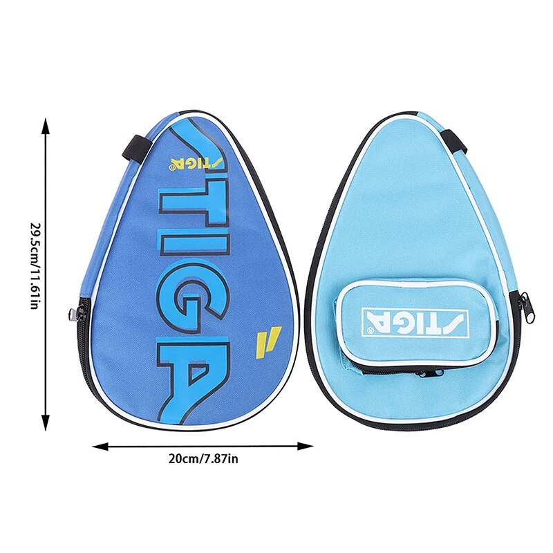Τσάντα δοχείου για ρακέτα πινγκ πονγκ 1 τμχ σε σχήμα κολοκύθας Μαύρη ή μπλε θήκη με φερμουάρ για 2 ρακέτες και 3 μπάλες θήκη πινγκ πονγκ