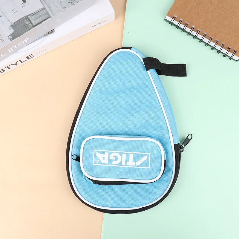 Τσάντα δοχείου για ρακέτα πινγκ πονγκ 1 τμχ σε σχήμα κολοκύθας Μαύρη ή μπλε θήκη με φερμουάρ για 2 ρακέτες και 3 μπάλες θήκη πινγκ πονγκ