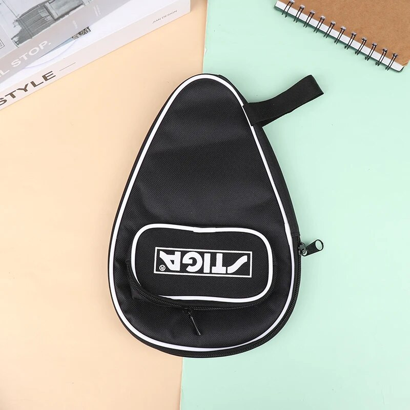 Τσάντα δοχείου για ρακέτα πινγκ πονγκ 1 τμχ σε σχήμα κολοκύθας Μαύρη ή μπλε θήκη με φερμουάρ για 2 ρακέτες και 3 μπάλες θήκη πινγκ πονγκ