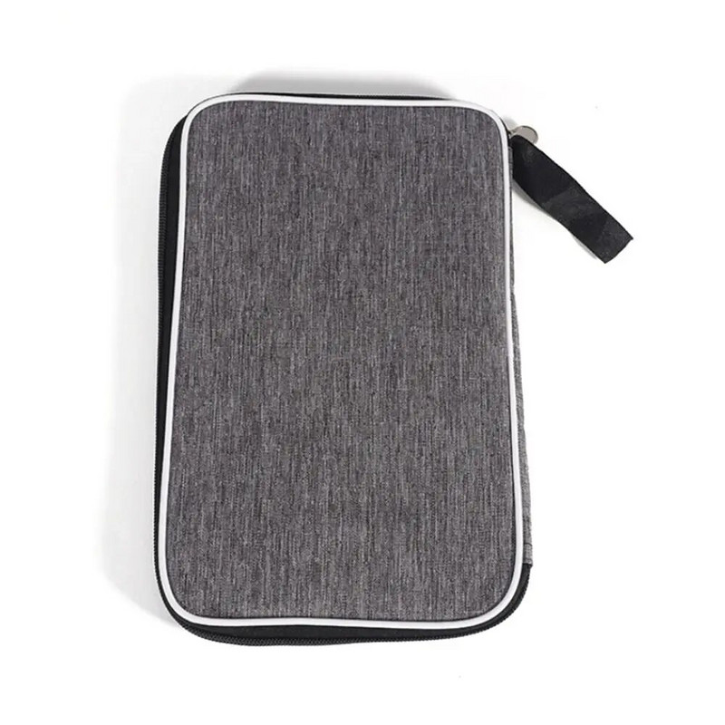 Sporta piederumu uzglabāšana galda tenisa lāpstiņu futrālis ar jostas galda tenisa rakešu somas ietilpību, viena aira aizsargpārvalks