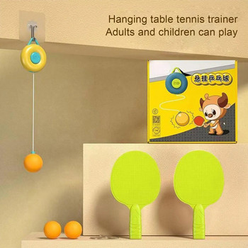 Вътрешен комплект за самообучение за тенис на маса Висящ домашен регулируем родител и дете Взаимодействие Двоен спаринг Пинг-понг треньор Играчка