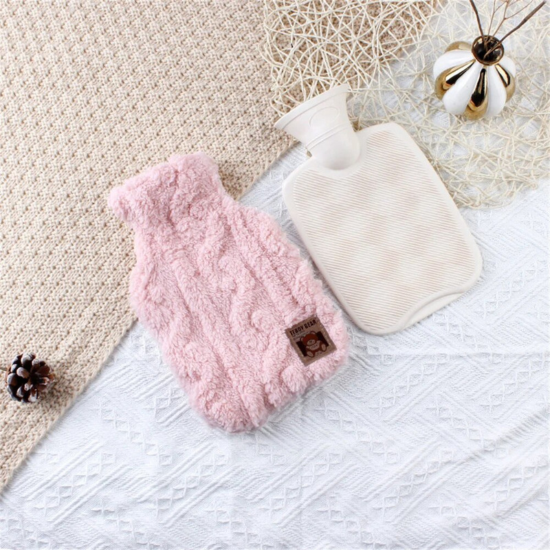 1000ml Cute Rabbit kuumavee kott kaitsev kate plüüs kate käte jalgade soojem talv sooja vee kott