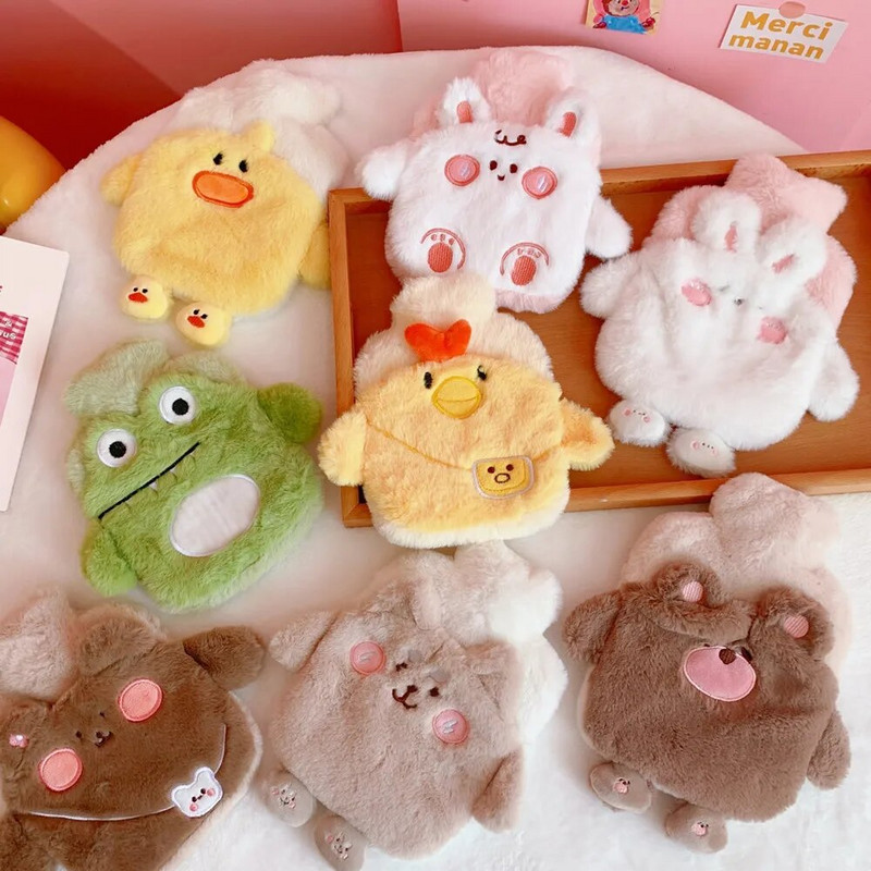 1 gab Kawaii roku sildītājs ūdens pudele plīša karstā ūdens maisiņš karstā ūdens pudele ūdens iesmidzināšanai pārnēsājams mini studentu apsildāms maisiņš