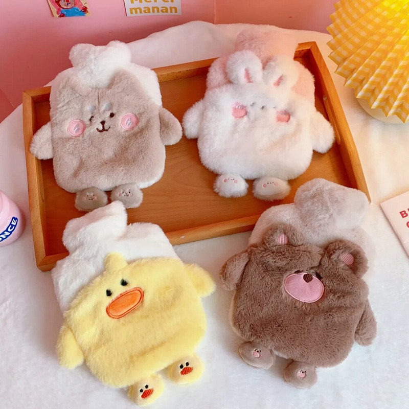 1 gab Kawaii roku sildītājs ūdens pudele plīša karstā ūdens maisiņš karstā ūdens pudele ūdens iesmidzināšanai pārnēsājams mini studentu apsildāms maisiņš