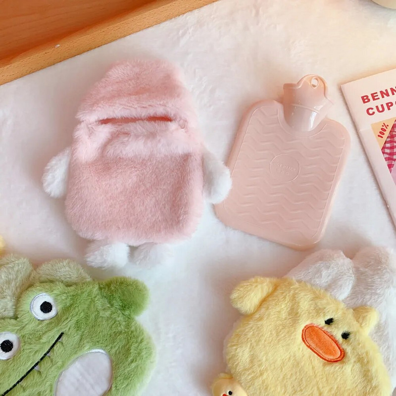 1 gab Kawaii roku sildītājs ūdens pudele plīša karstā ūdens maisiņš karstā ūdens pudele ūdens iesmidzināšanai pārnēsājams mini studentu apsildāms maisiņš