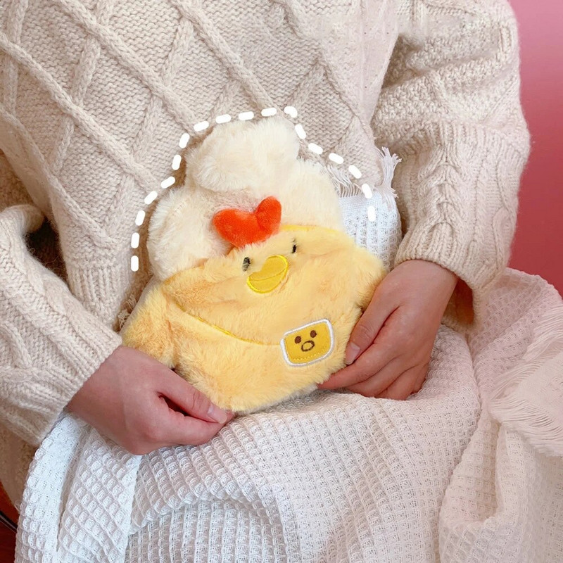 1 gab Kawaii roku sildītājs ūdens pudele plīša karstā ūdens maisiņš karstā ūdens pudele ūdens iesmidzināšanai pārnēsājams mini studentu apsildāms maisiņš