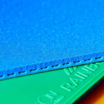 Λαστιχένιο σεντόνι επιτραπέζιας αντισφαίρισης ουράνιου τόξου Huieson, πράσινο κίτρινο μπλε, χρωματιστό καουτσούκ πινγκ πονγκ με σφουγγάρι υψηλής πυκνότητας 2,0 mm