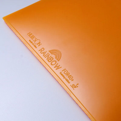 Huieson krāsainā varavīksnes galda tenisa gumijas loksne zaļa dzeltena zila krāsaina galda tenisa gumija ar 2,0 mm augsta blīvuma sūkli