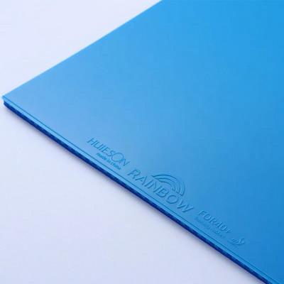 Huieson krāsainā varavīksnes galda tenisa gumijas loksne zaļa dzeltena zila krāsaina galda tenisa gumija ar 2,0 mm augsta blīvuma sūkli