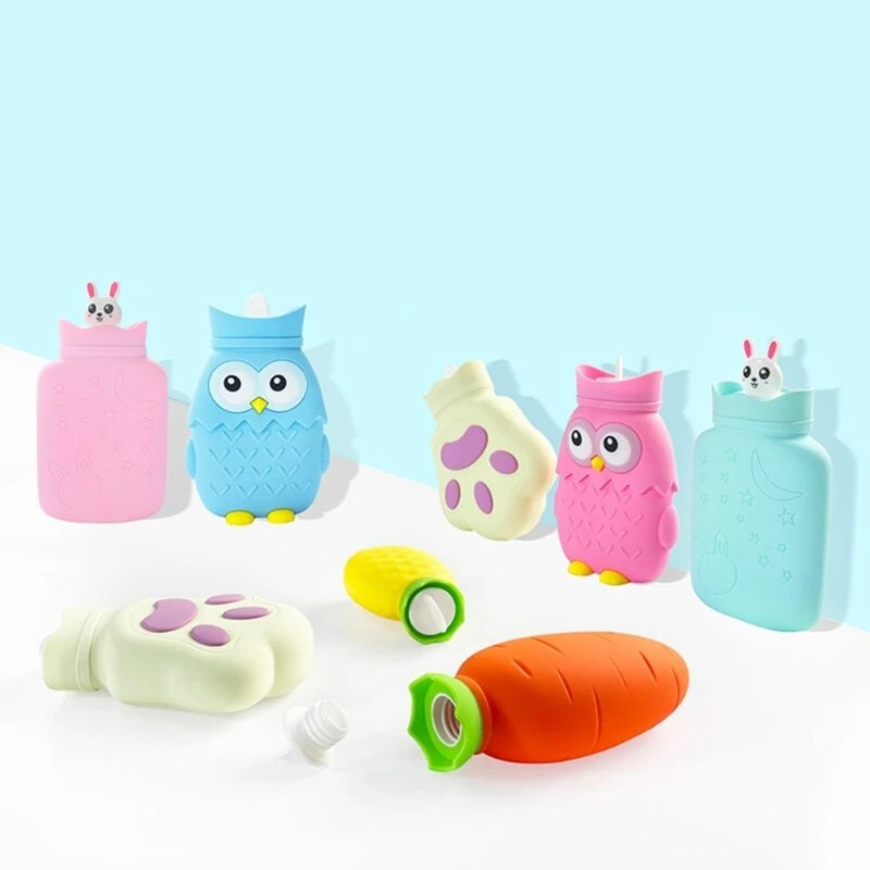 Μπουκάλι ζεστού νερού σιλικόνης Μίνι τσάντα ζεστού νερού Χεριού Θερμότερος ενέσεις νερού Μπουκάλι Cartoon Θέρμανση φούρνου μικροκυμάτων Διατήρηση ζεστού