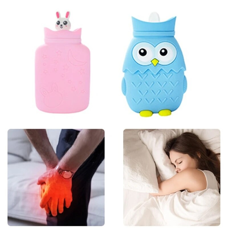 Μπουκάλι ζεστού νερού σιλικόνης Μίνι τσάντα ζεστού νερού Χεριού Θερμότερος ενέσεις νερού Μπουκάλι Cartoon Θέρμανση φούρνου μικροκυμάτων Διατήρηση ζεστού