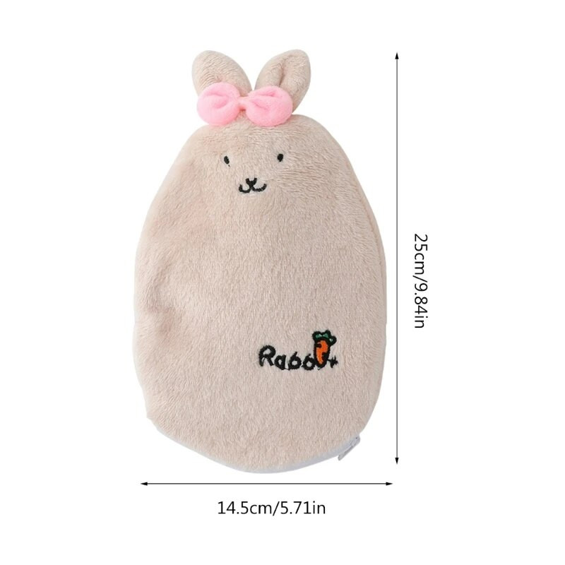 Trušu PVC stresa sāpju mazināšanas karstā ūdens pudeles maisiņš ar mīkstu, mājīgu vāku ziemas silts karstums atkārtoti lietojams roku sildītājs sievietēm