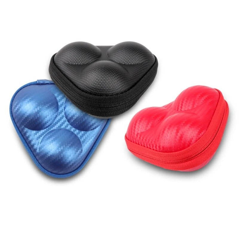 Delikāts galda tenisa PU Box 3 galda tenisa bumbiņu uzglabāšanas kaste ūdensnecaurlaidīga amatieru iesācēju profesionālam rīta treniņam