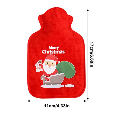Božićna boca tople vode Božićna torbica za bocu tople vode Crvene vrećice tople vode za menstrualne grčeve Vrat i ramena