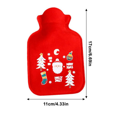 Božićna boca tople vode Božićna torbica za bocu tople vode Crvene vrećice tople vode za menstrualne grčeve Vrat i ramena