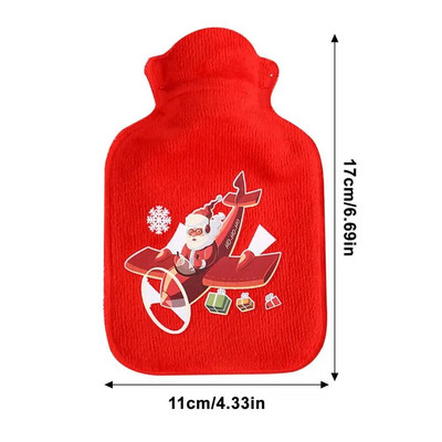 Božićna boca tople vode Božićna torbica za bocu tople vode Crvene vrećice tople vode za menstrualne grčeve Vrat i ramena