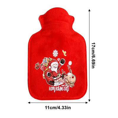 Božićna boca tople vode Božićna torbica za bocu tople vode Crvene vrećice tople vode za menstrualne grčeve Vrat i ramena